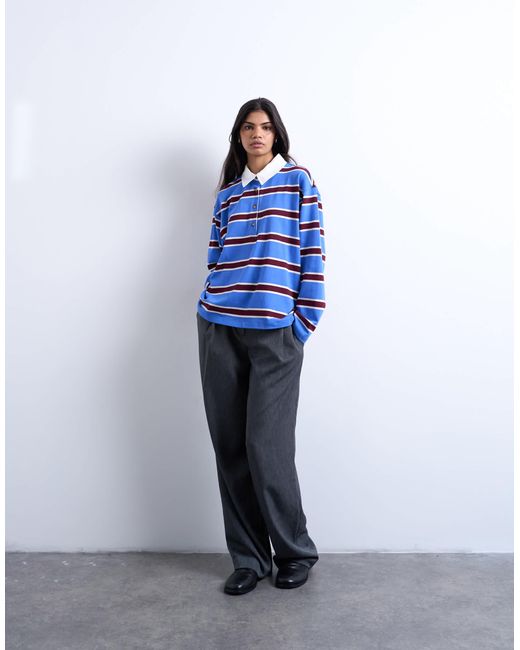 Polo TOPSHOP en coloris Blue