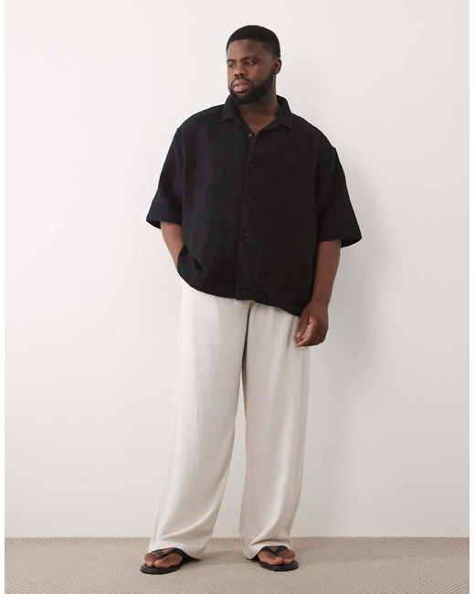 ASOS Multicolor baggy Linen Blend Pants for men
