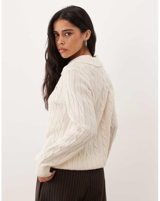 Gant Natural Cable Knit Rugby Cardigan