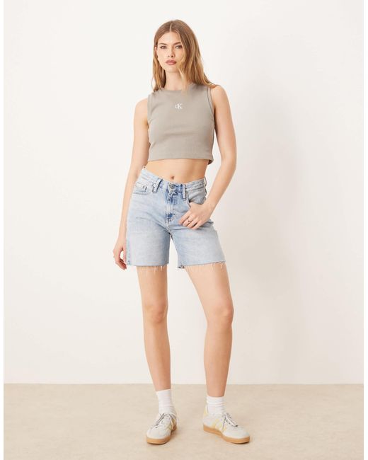 Calvin Klein Gray – geripptes tanktop