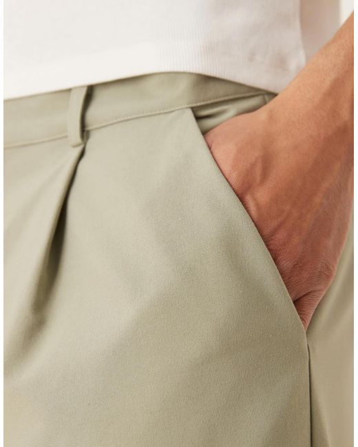 Pantalon ample à rayures fines - sauge ASOS pour homme en coloris Natural