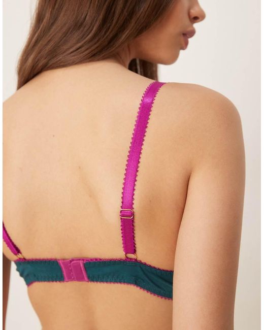 Dora Larsen Blue Freda Cotton Underwired Bra