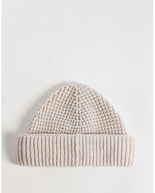Reclaimed Vintage Natural Unisex Fisherman Beanie