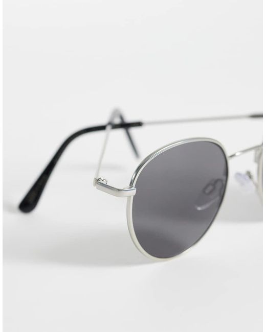 SELECTED Metallic Round Sunglasses for men