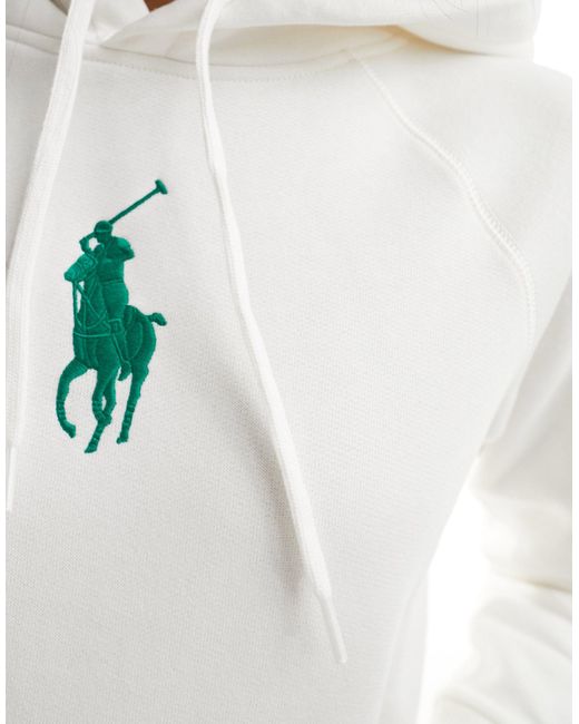 Sudadera blanca con capucha y logo grande en el pecho Polo Ralph Lauren de color White