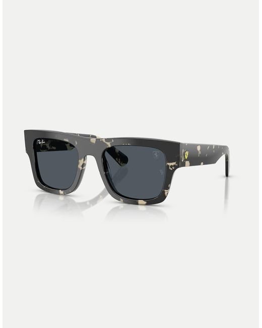 Ray-Ban Blue Rb2217M Scuderia Ferrari Collection Square Sunglasses With Lens