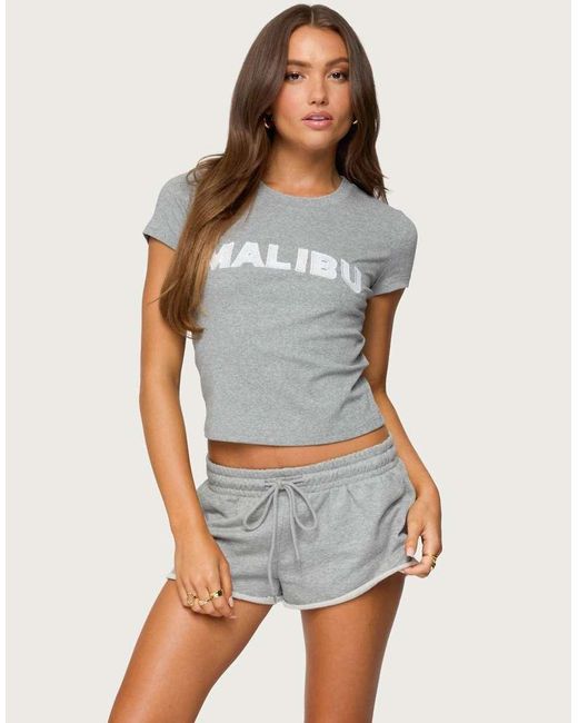 Edikted Blue Pacific Coast T Shirt