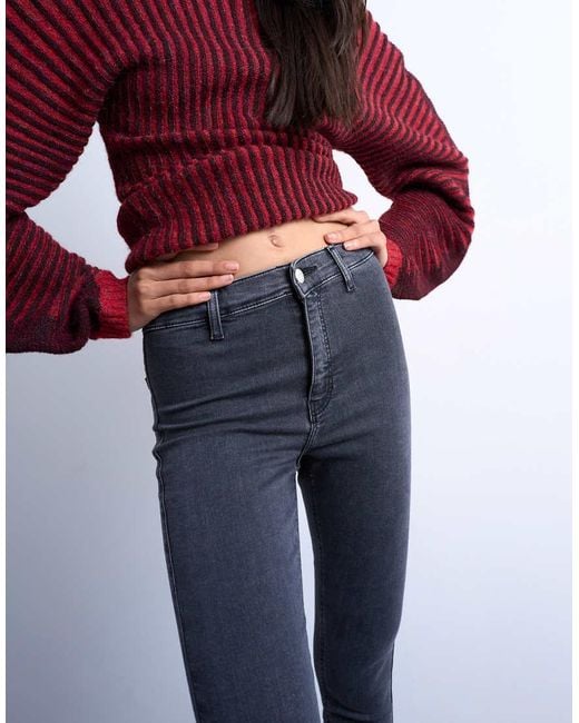 TOPSHOP Red Joni High Rise Super Skinny Jean