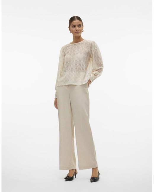 Vero Moda White Tailored Trousers