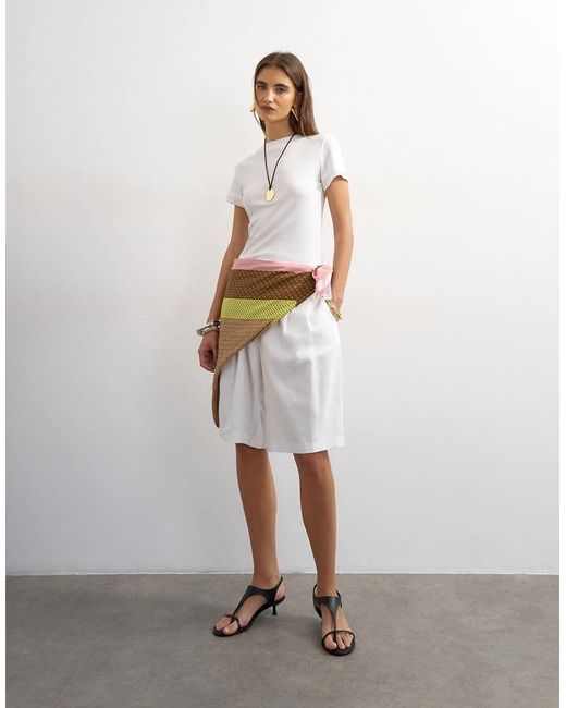 TOPSHOP Multicolor Geometric Print Waist Belt