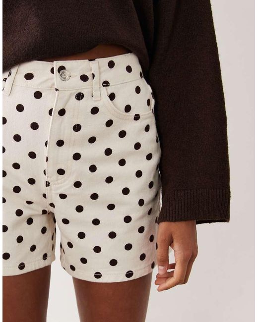 Miss Selfridge Natural Denim Short