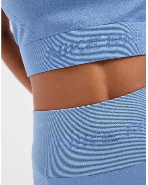 Nike Blue Pro Dri-Fit Seamless Tank Top