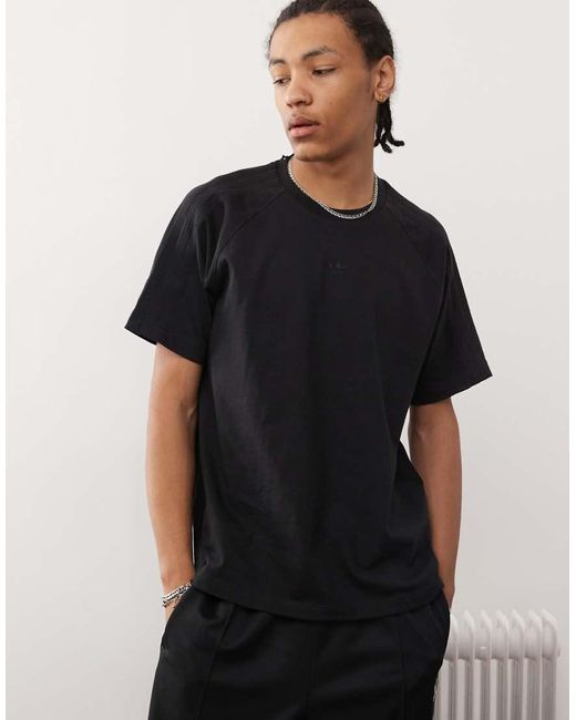 Adidas Originals Black Premium Essentials Tee for men