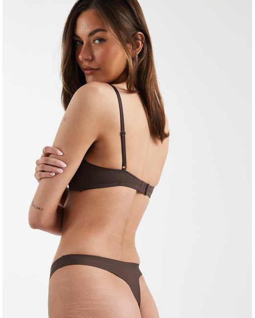 ONLY Brown Seamless Thong