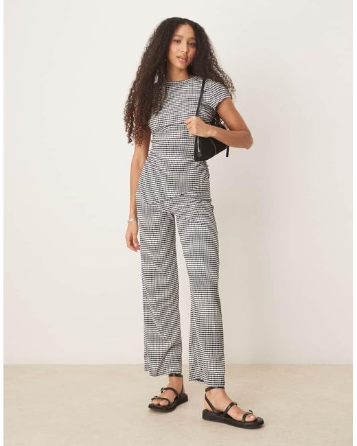 ASOS Broek Met Wijde Pijpen in het Natural