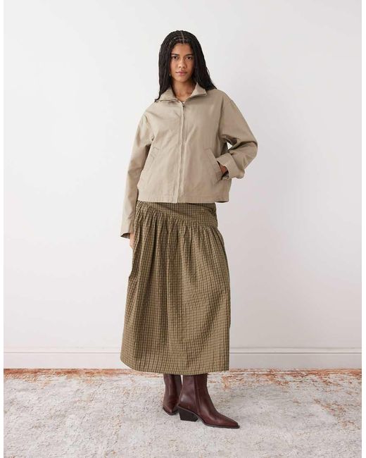 Weekday Natural Loose Funnel Neck Jacket