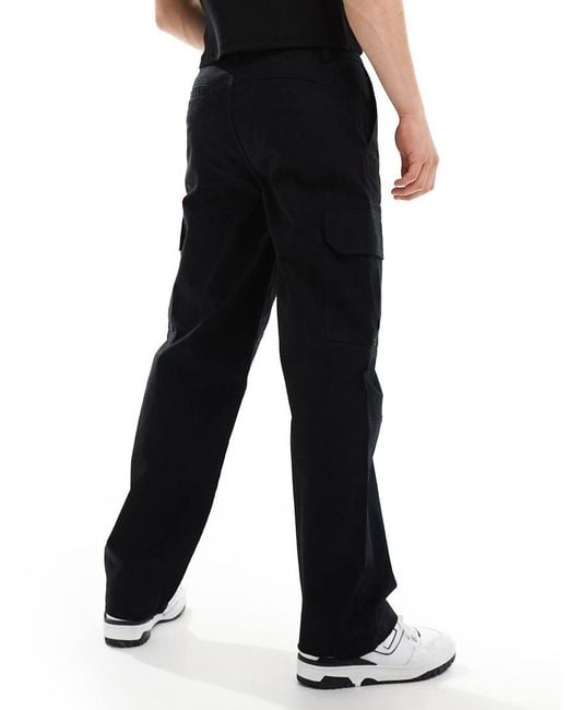 Pantaloni Cargo Neri di New Look in Black da Uomo