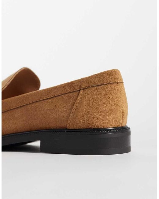 SEQWL White Cadilliac Faux Suede Penny Loafers