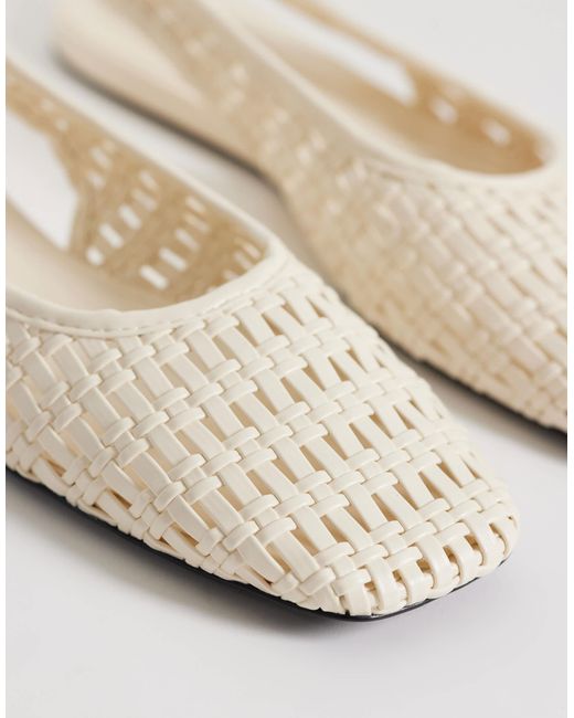Mango Natural – flache slingback-schuhe