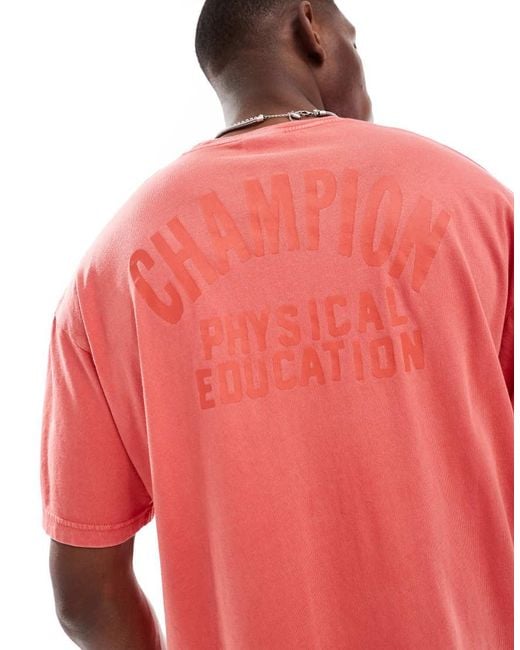 Champion Red Time Capsule Short Sleeve T-shirt for men