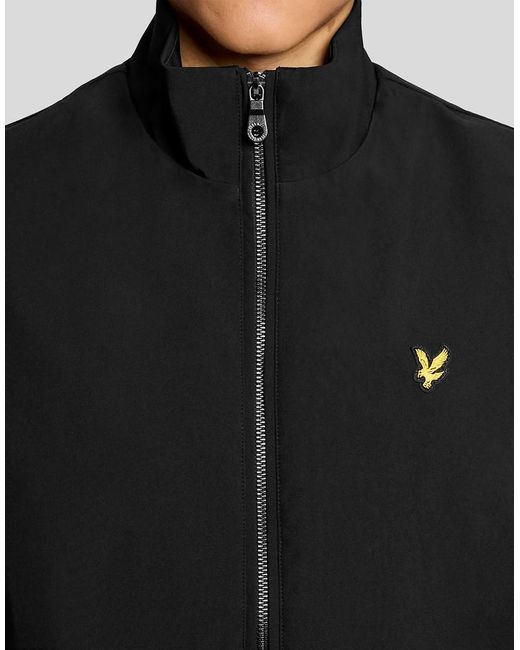 Lyle & Scott Black Mid Jackets Mesh Back Softshell Funnel Neck Gilet for men