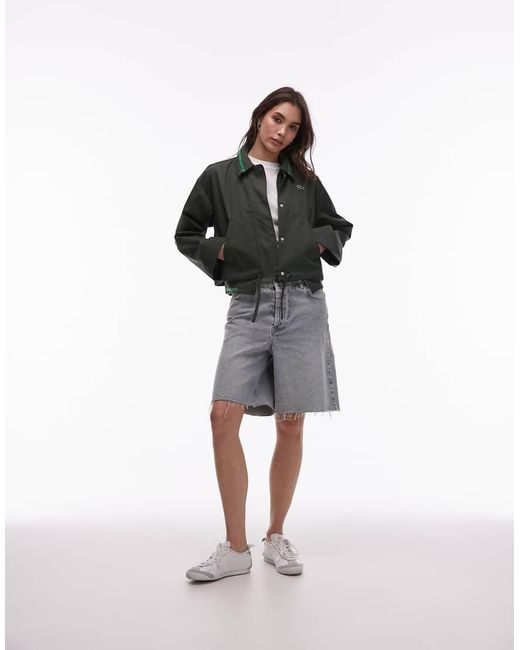 Chaqueta Corta Bosque De Estilo Camionero Con Detalle De Doble Capa De Lacoste de color Black