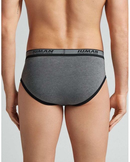 Intimissimi Green Superior Cotton Briefs With Logo for men