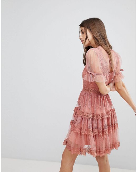 tiered mini dress