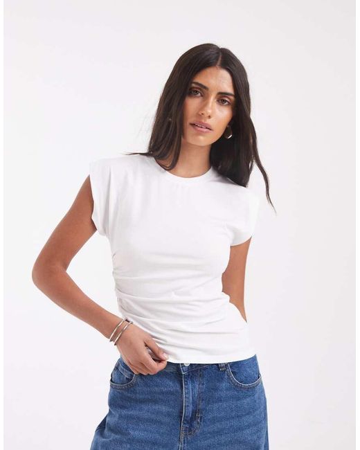 & Other Stories White Fitted Sleeveless Top