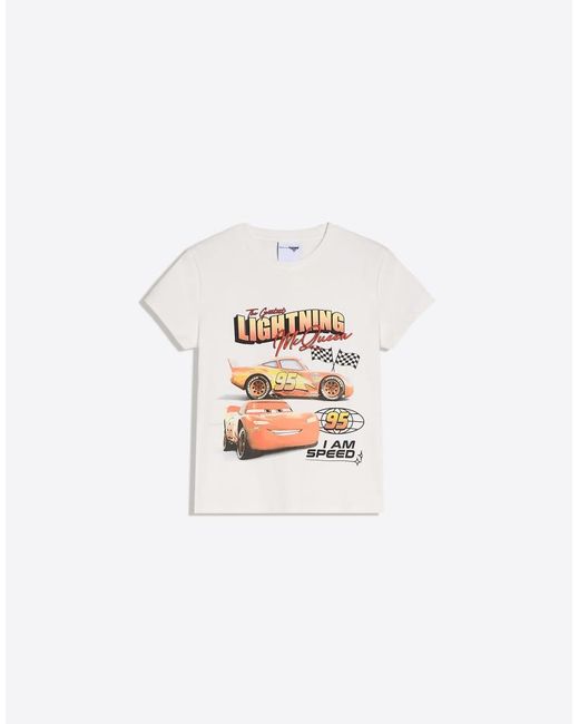 Bershka Red Cars Short Sleeve Print T-shirt