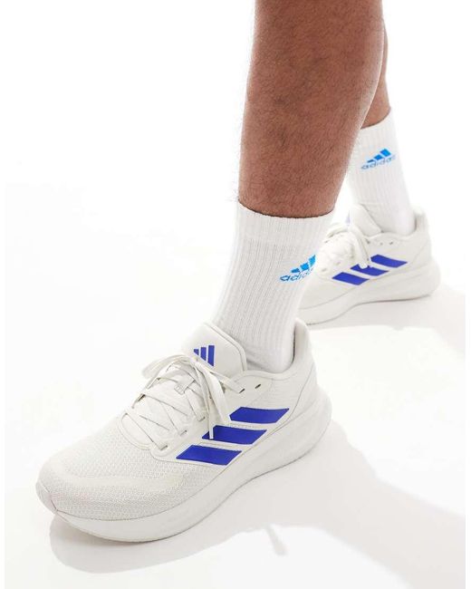 Adidas Originals White Adidas Running Runfalcon 5 Trainers for men