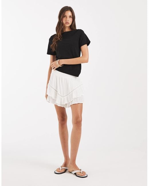 ONLY Black Ruffled Skort