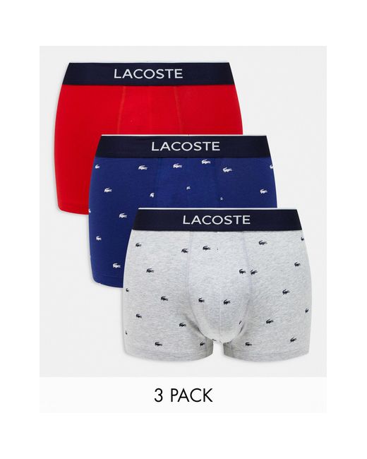 Lacoste – 3er-pack unterhosen in Multicolor für Herren