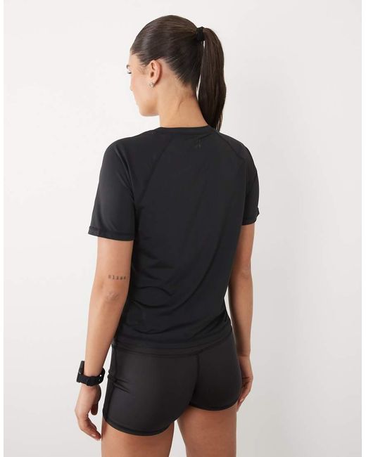 4505 Black Nylon Performance Mesh Quick Dry Running T-shirt
