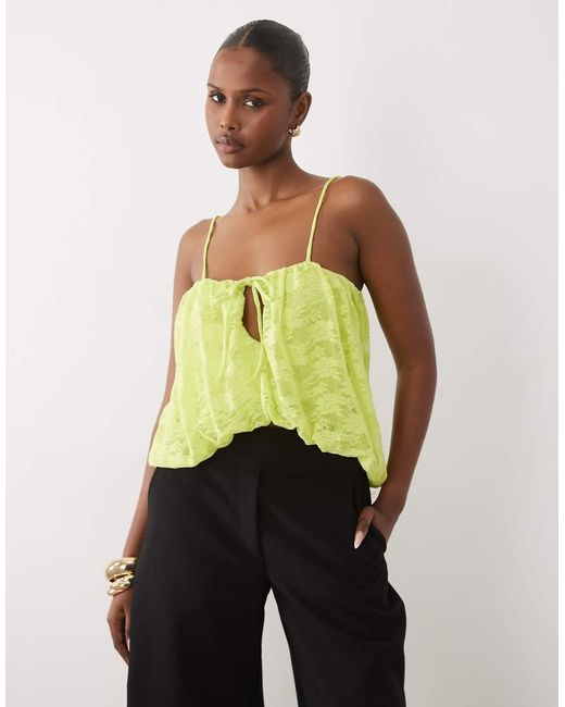 ASOS Green Co-ord Lace Bubble Hem Cami Top