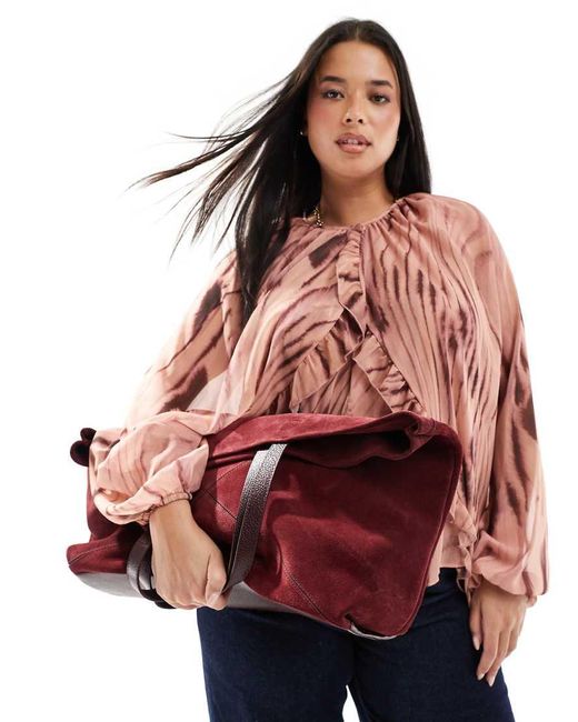 Borsa Shopping Bordeaux di ASOS in Red
