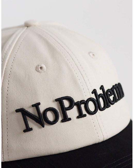 No Problemo – kappe aus 100% baumwolle mit logo und farblich abgesetztem schirm in White für Herren