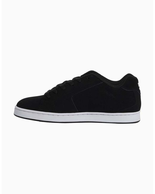 DC Shoes Black Net Leather Trainers for men