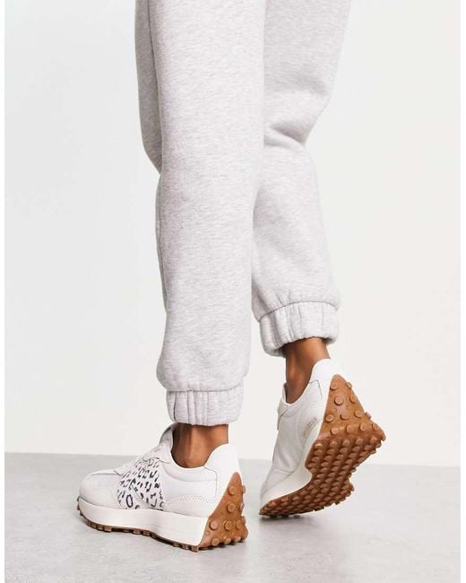 New Balance White 327 Trainers