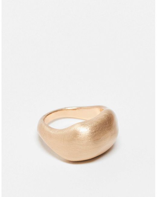 ASOS Natural – er ring mit breitem design und gebürsteter optik