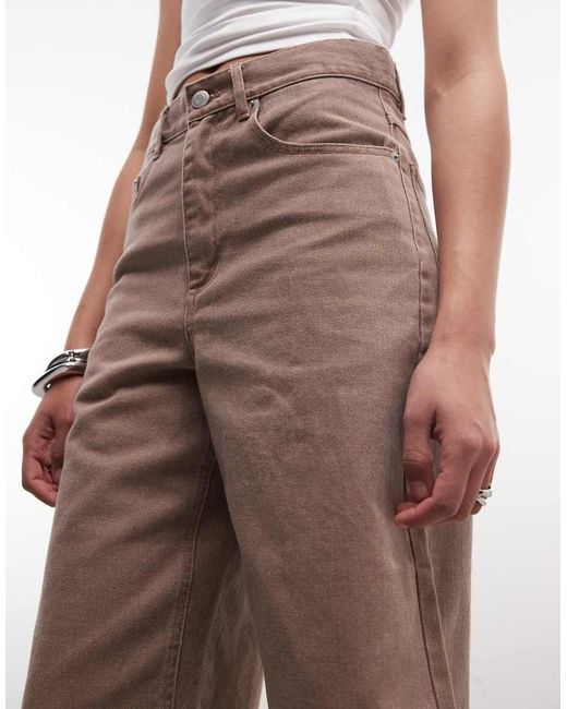 Obey Brown Karina Long Denim Shorts