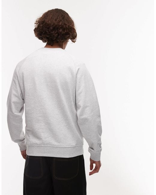 Sweat-shirt ras Parlez pour homme en coloris White