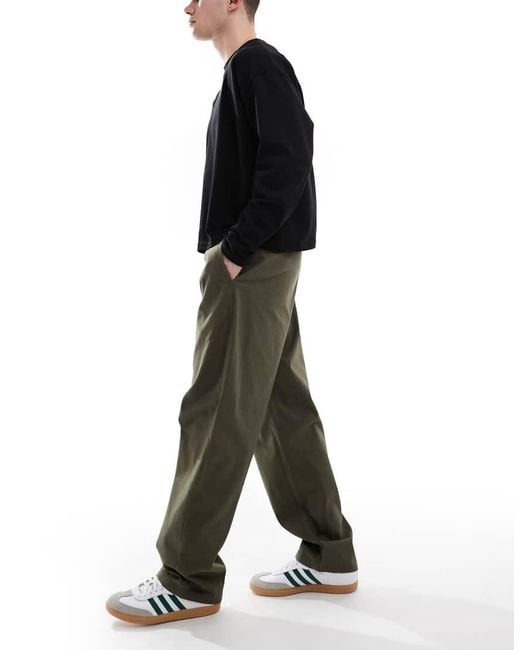 Only & Sons Black Pleated Wide Leg Pants for men