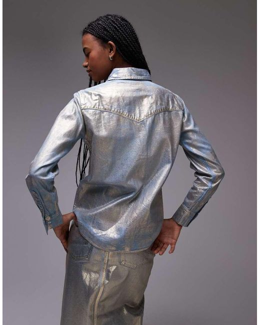 Camisa Vaquera Metalizado De Estilo Wéstern Iconic De (Parte De Un Conjunto) Levi's de color Gray