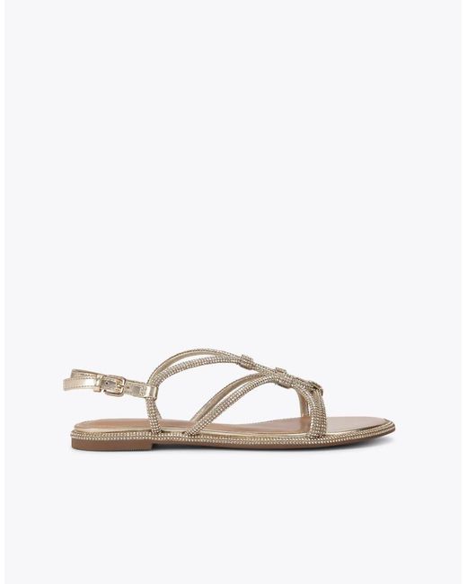 KG by Kurt Geiger White Roonie Flat Sandals