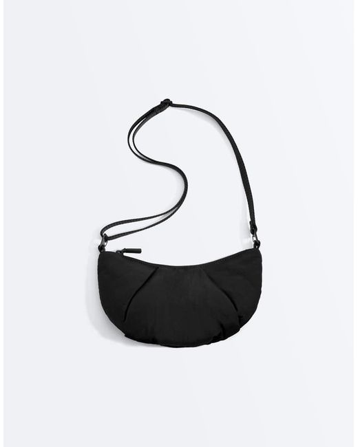 Oysho White Mini Quilted Crossbody Bag
