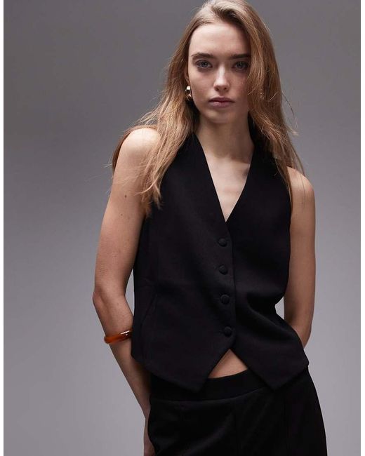 Mango Black Tailored Waistcoat Co-ord