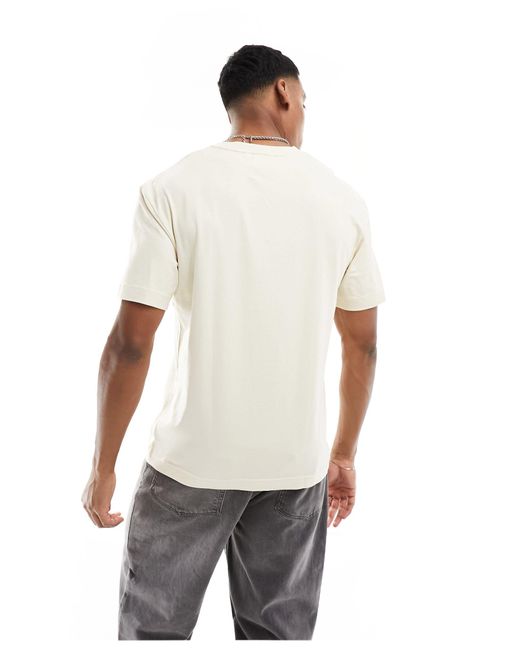 T-shirt en coton à coupe confortable - gris clair Calvin Klein pour homme en coloris White
