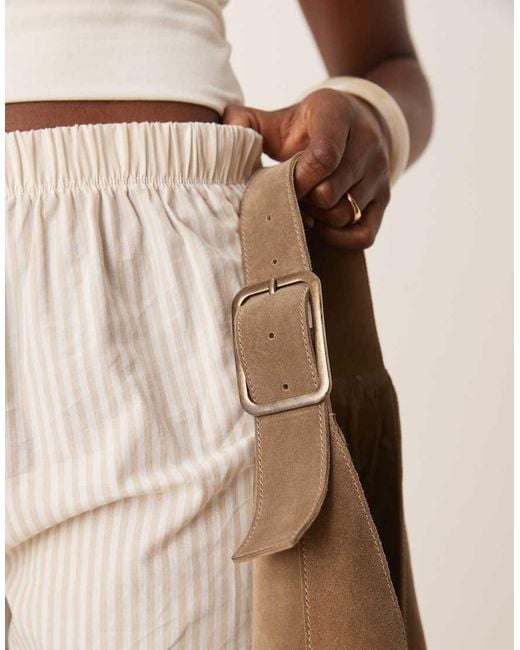 Barney's Originals Brown Suede Slouchy Shoulder Bag
