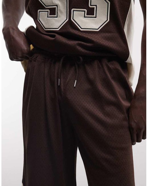 AND1 White Logo Airtex Basketball Shorts Co-ord With Contrast Trim for men